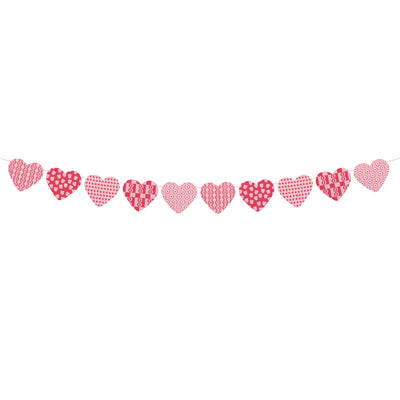 Recycled Cotton Paper Heart Garland - 2m