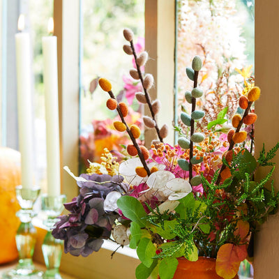 Autumn Felt Branch Decorations - 4 Pack