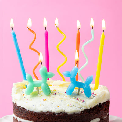Balloon Dog Birthday Candles - 9 Pack | Cake Candless |