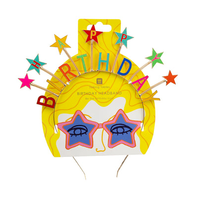 Rainbow Star Happy Birthday Headband | Birthday Wearables |
