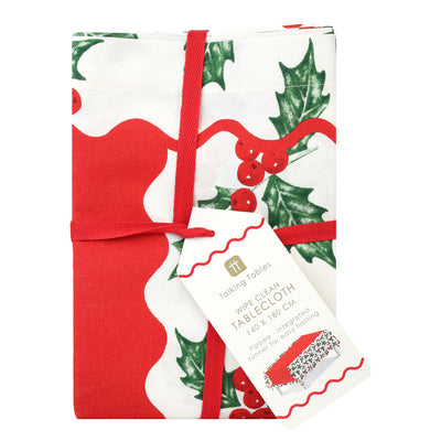 Holly Fabric Table Cover - 140 cm x 180cm