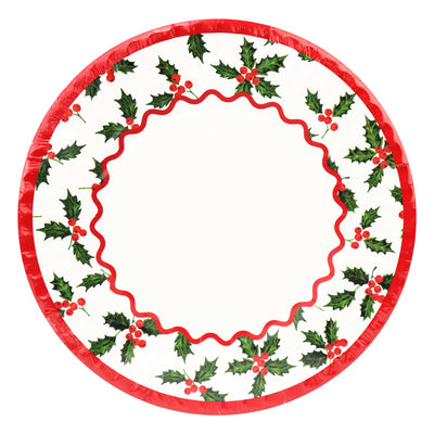 Holly Large Paper Plate - 10 Pack