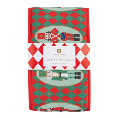 Nutcracker Red Double Christmas Oven Gloves | Kitchenware |