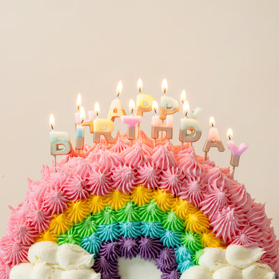 Pastel 'Happy Birthday' Candles