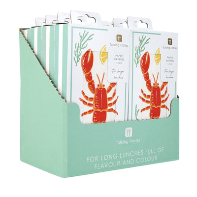 Lobster Long Lunch Paper Napkins - 16 Pack | Everyday |