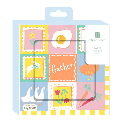 Spring Icons Paper Napkins - 20 Pack