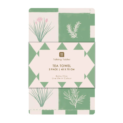 Herb Cotton Tea Towels - 2 Pack