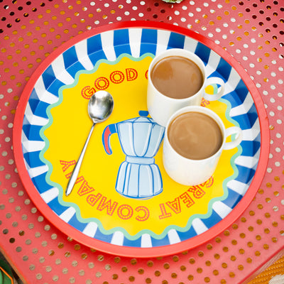 Coffee Tin Tray - 30cm | Home Decor Gifts |