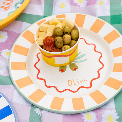 Bon Appetit Olive Enamel Plate - 25cm