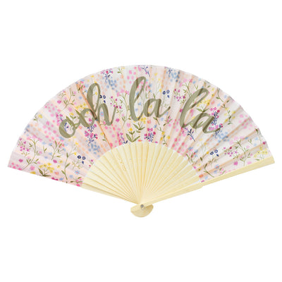 Pink Ooh La La' Floral Fan
