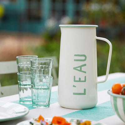 Enamel Water Jug "L'Eau" - 20cm | Kitchenware |