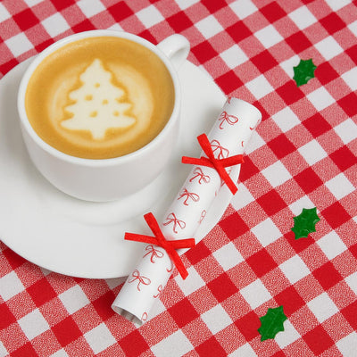 Bow Christmas Saucer Crackers - 10 Pack Display | Christmas Decor |