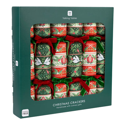 Folklore 2 Design Christmas Crackers - 6 Pack | Christmas Decor |