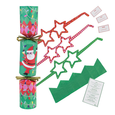 Santa 2 Design Christmas Crackers - 6 Pack | Christmas Decor |
