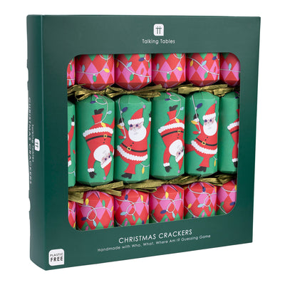 Santa 2 Design Christmas Crackers - 6 Pack | Christmas Decor |
