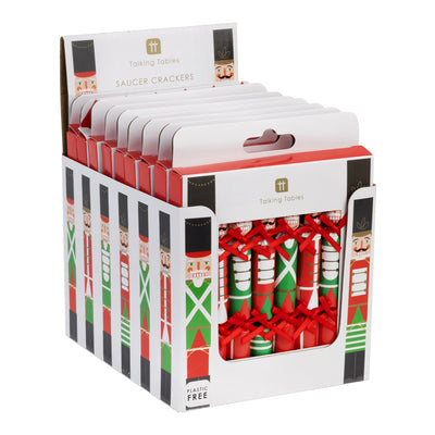 Nutcracker Christmas Saucer Crackers - 10 Pack Display