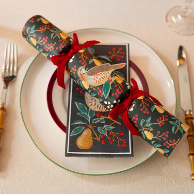 Partridge & Pear Christmas Crackers - 6 Pack | Christmas Decor |