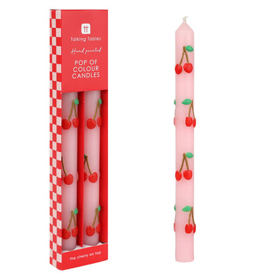 Cherry Dinner Candles - 2 Pack