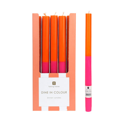 Orange & Pink Dinner Candles - POS Unit