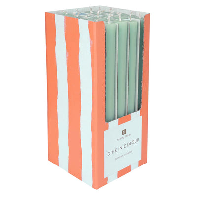 Sage Green Straight Dinner Candles - POS Unit