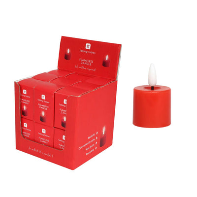 Flameless LED Tealight Candle - Red POS Unit