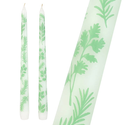 Herb Taper Dinner Candles - 2 Pack