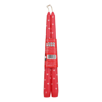 Heart Taper Dinner Candles - 2 Pack