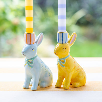 Easter Bunnies Ceramic Candle Holders