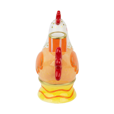 Hand-Painted Hen Ceramic Candle Holder | Easter Decor |