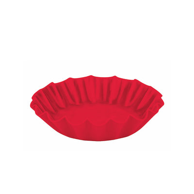 Scalloped Red Metal Dinner Candle Holder | Home Decor |