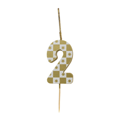 Gold Number Sparkler Duo Birthday Candle - 2 | Cake Candles |