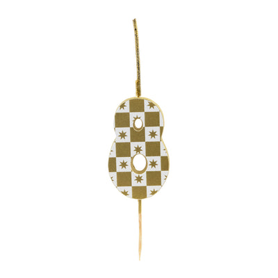 Gold Number Sparkler Duo Birthday Candle - 8 | Cake Candles |