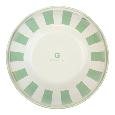 Green Stripe Enamel Bowl - 16cm | Kitchenware |