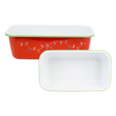 Santa Enamel Christmas Loaf Tin - 23cm | Kitchenware |