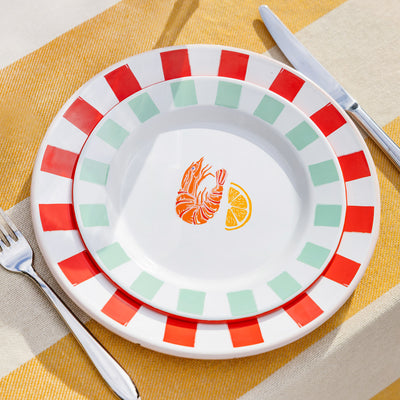 Shrimp Enamel Plate - 20cm