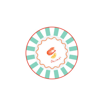Shrimp Enamel Plate - 25cm