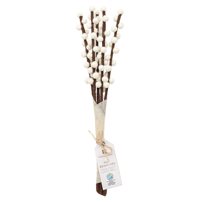Twilight White Felt Branches Decoration