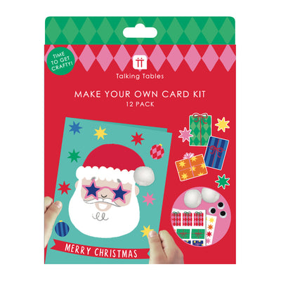 Santa Christmas Card Kit - 12 Pack | Christmas Craft |