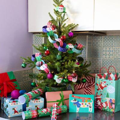 Santa Paper Chains - 100 Pack | Christmas Craft |