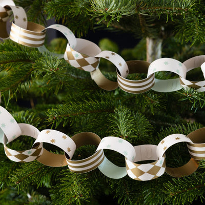 Gilded Paper Chains - 100 Pack | Christmas Craft |