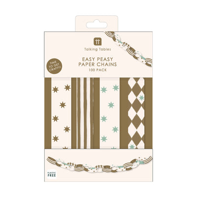 Gilded Paper Chains - 100 Pack | Christmas Craft |