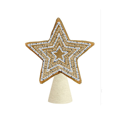 Gilded Embellished Star Tree Topper | Christmas Decor |