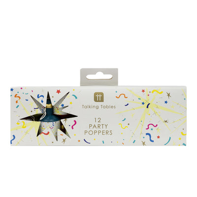 Luxe Retro Party Poppers - 12 Pack