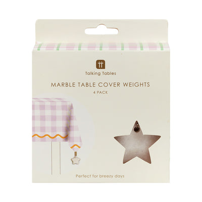Packaging Mellow Marble Star Table Cover Weights