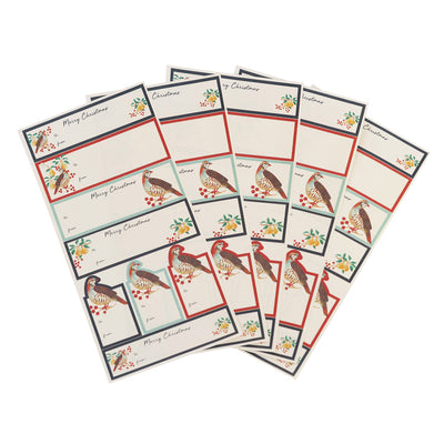 Partridge & Pear Gift Labels - 50 Pack | Gift Wrap |
