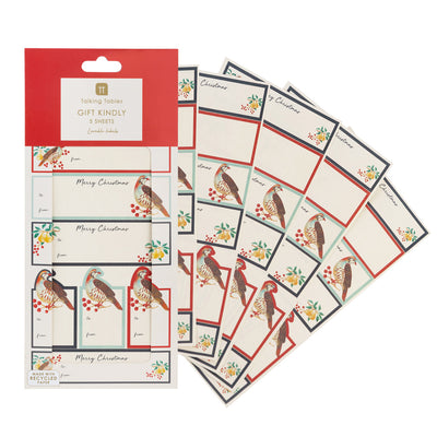 Partridge & Pear Gift Labels - 50 Pack | Gift Wrap |