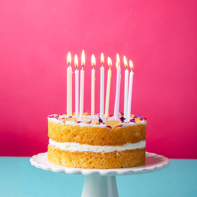 Tall Pastel Candles, 10cm - 16 Pack