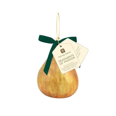 Handmade Gold Pear Christmas Tree Decorations - Display |