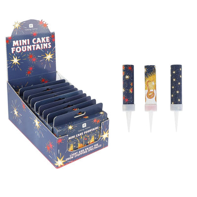 Retro Mini Cake Fountains - 12 Pack Display