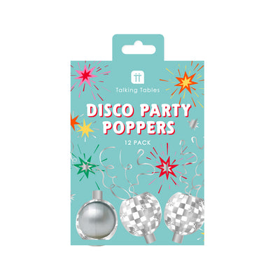 Disco Party Poppers - 12 Pack | Retro Fun |